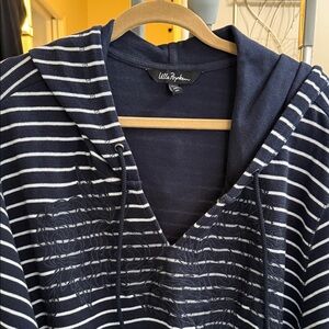 Beautiful nautical Ulla Popken hoodie 32/34 worn once. So cute!